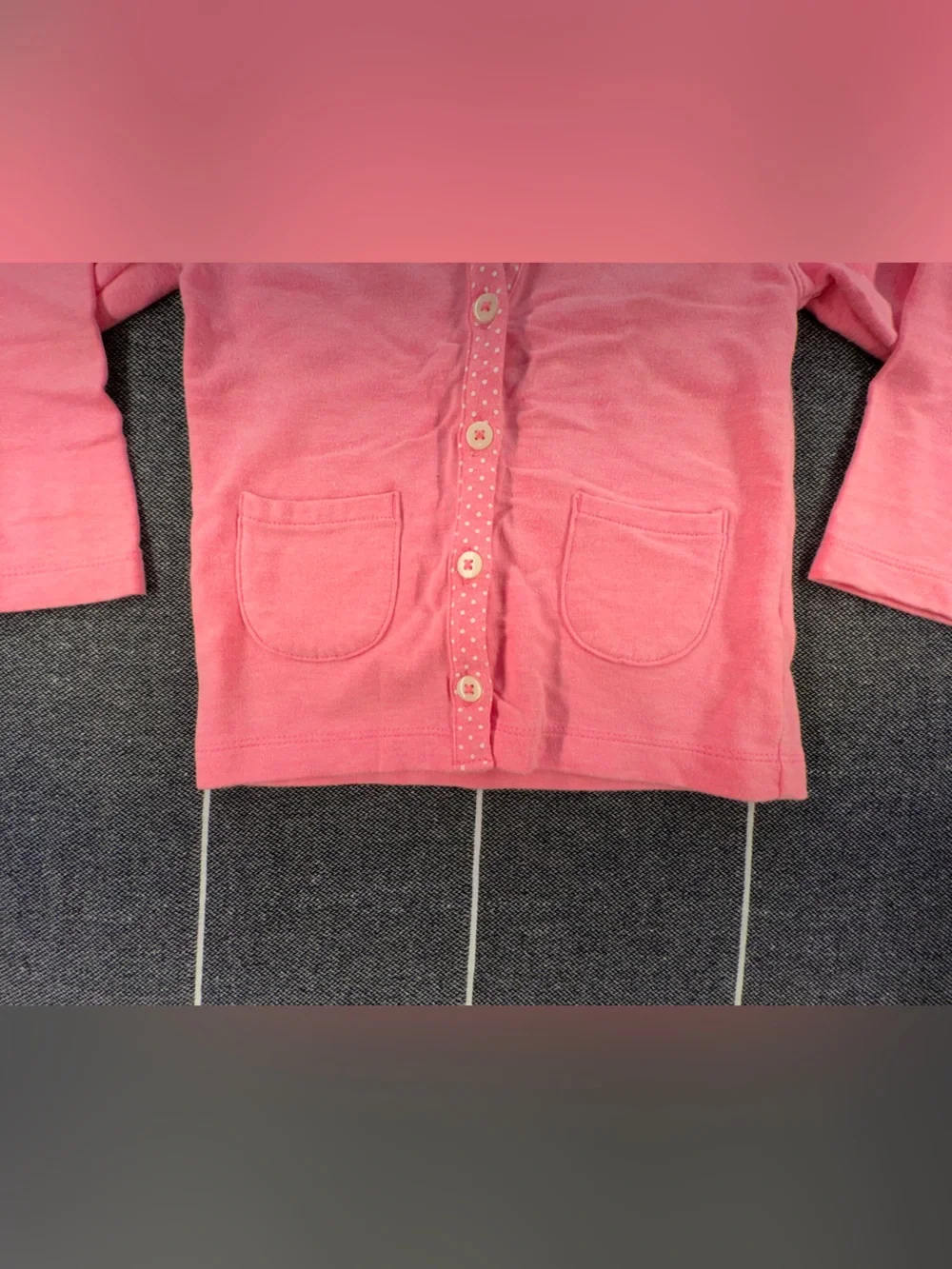Kids—Carter's Coral Pink Button-Front Knit Cardigan